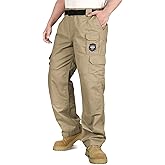 BOCOMAL Men's FR Cargo Pants Flame Resistant Pants Midweight 7.5oz (7 Pockets) Multi-Pockets FR Pants