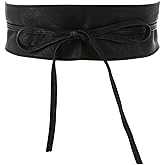 FASHIONGEN - Woman leatherette waisband Obi Belt, MICA