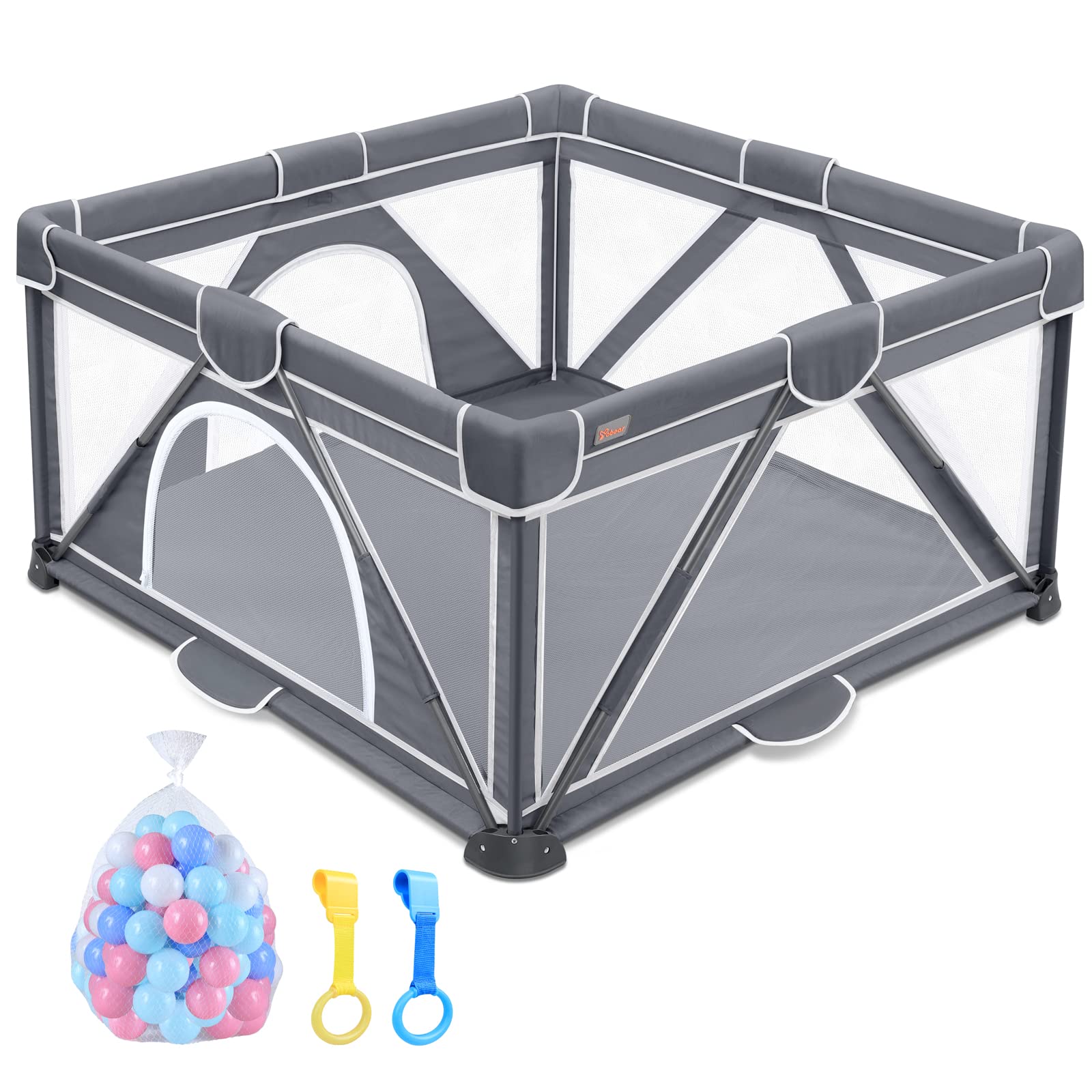 Foldable Baby Playpen, Yobear Large Playpen for Babies and Toddlers