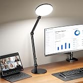 LitONES Desk Lamp for Home Office, Professional Video Call Light, CRI>98 | Precise Dimming 1-100%, 8" Diffused Light Panel, 37" Extra Tall, 5 Color Temps, Favorite Mode, Reinforced Metal Base