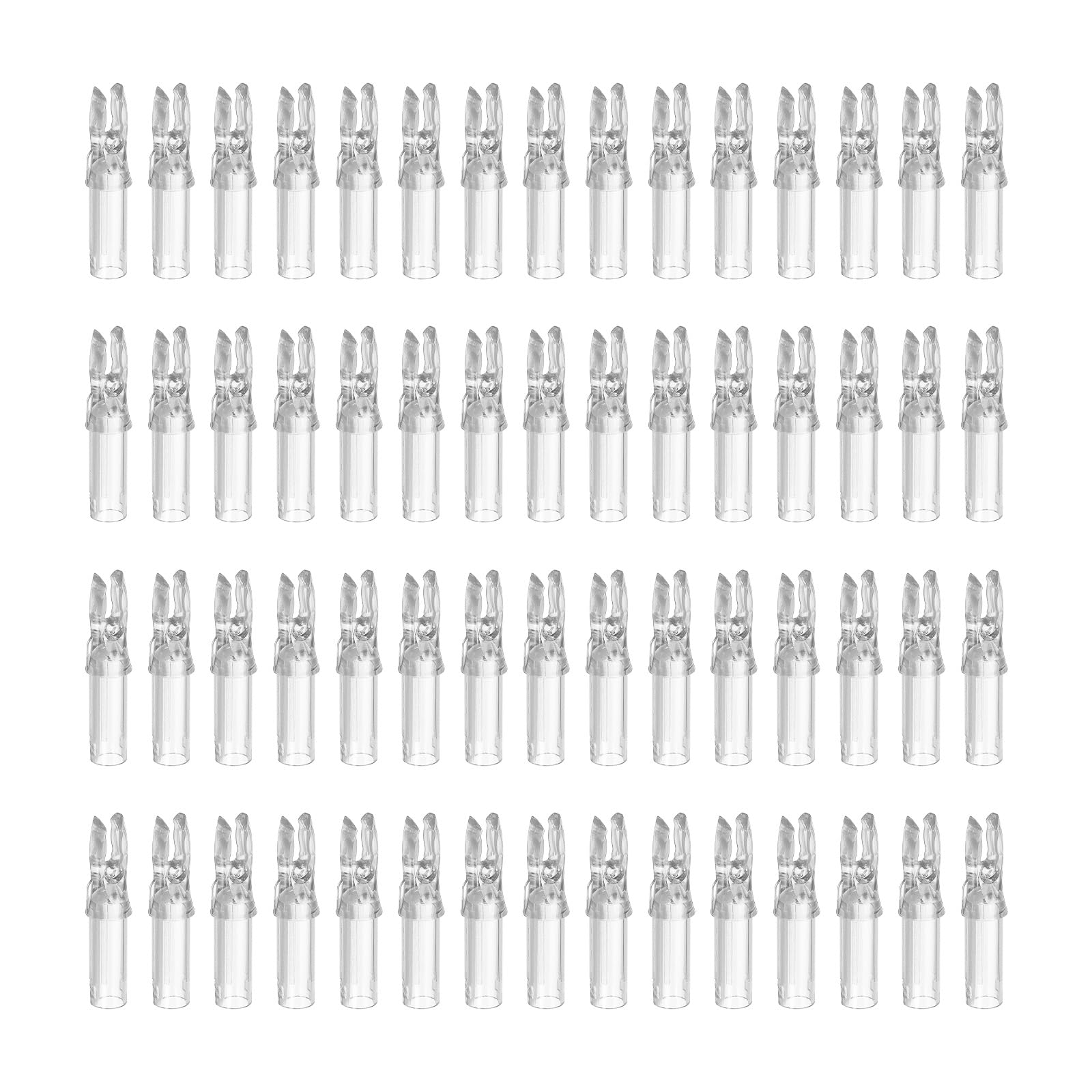 PATIKIL Archery Arrow Nocks 6.2mm 0.244", 60 Pack Insert Arrow Nock Replacement for Shooting, Clear