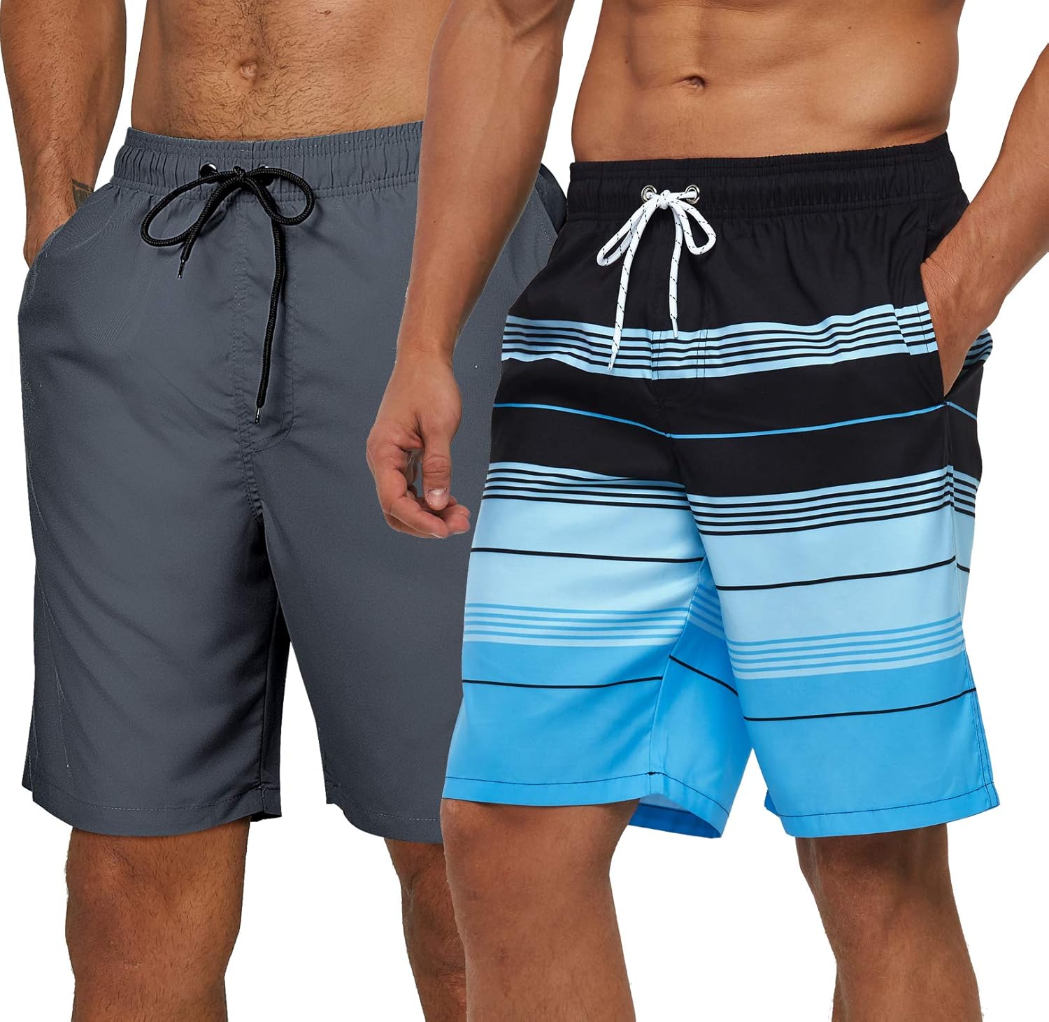 SILKWORLD Mens Swim Shorts Quick Dry Trunks Sports Swimwear with Mesh