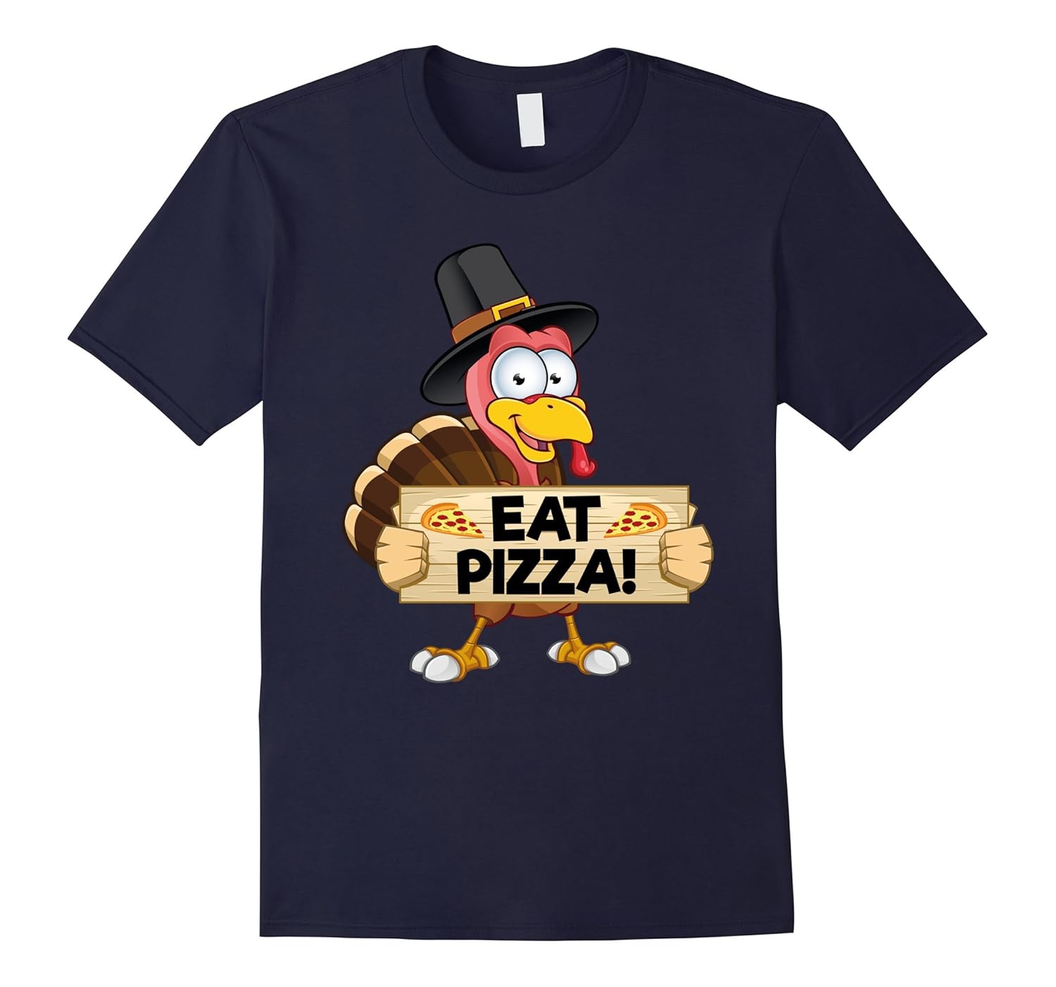 Turkey Eat Pizza Funny Thanksgiving Day T-Shirt Kids Adult-Rose