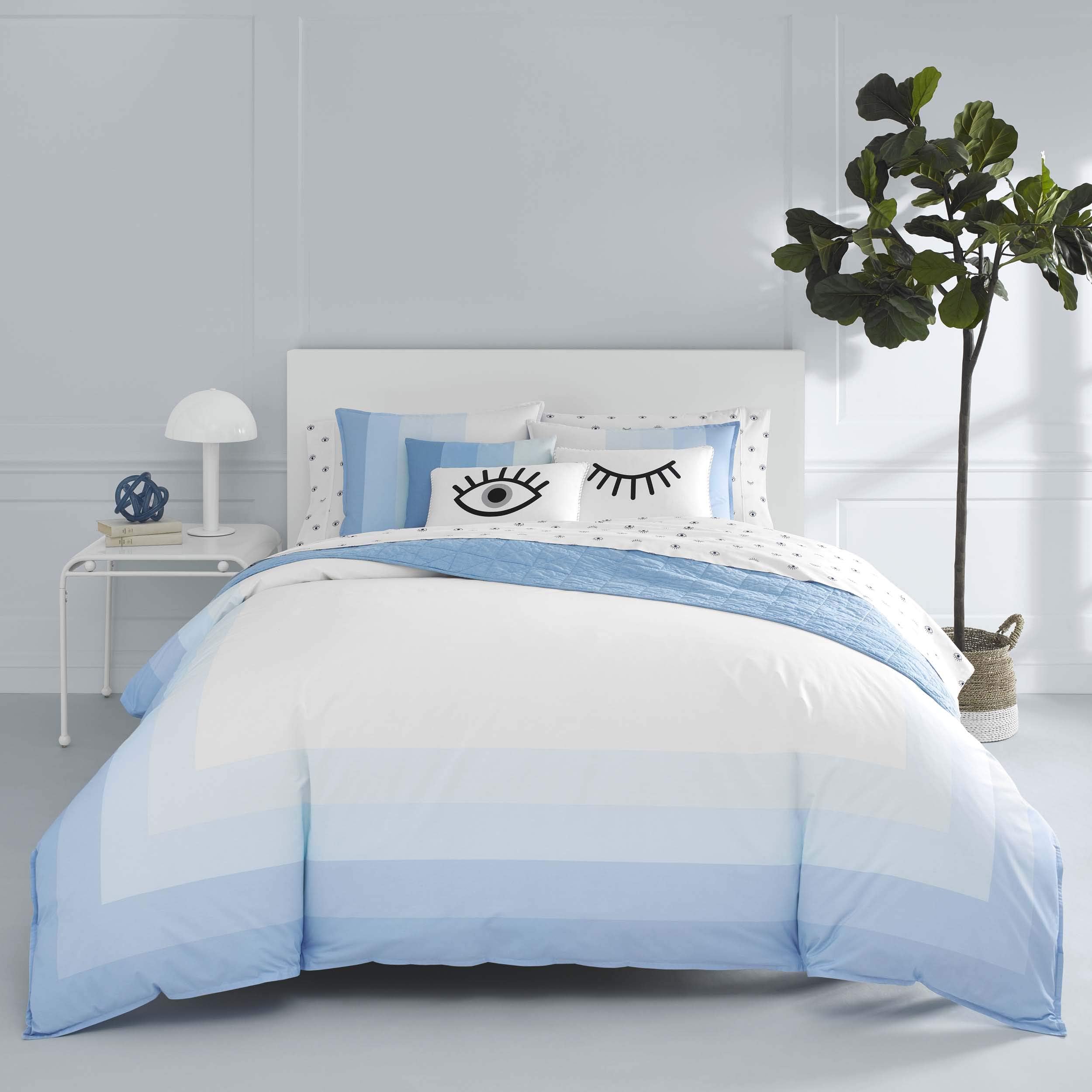Now House by Jonathan Adler Vally Duvet Cover Set, King, Blue