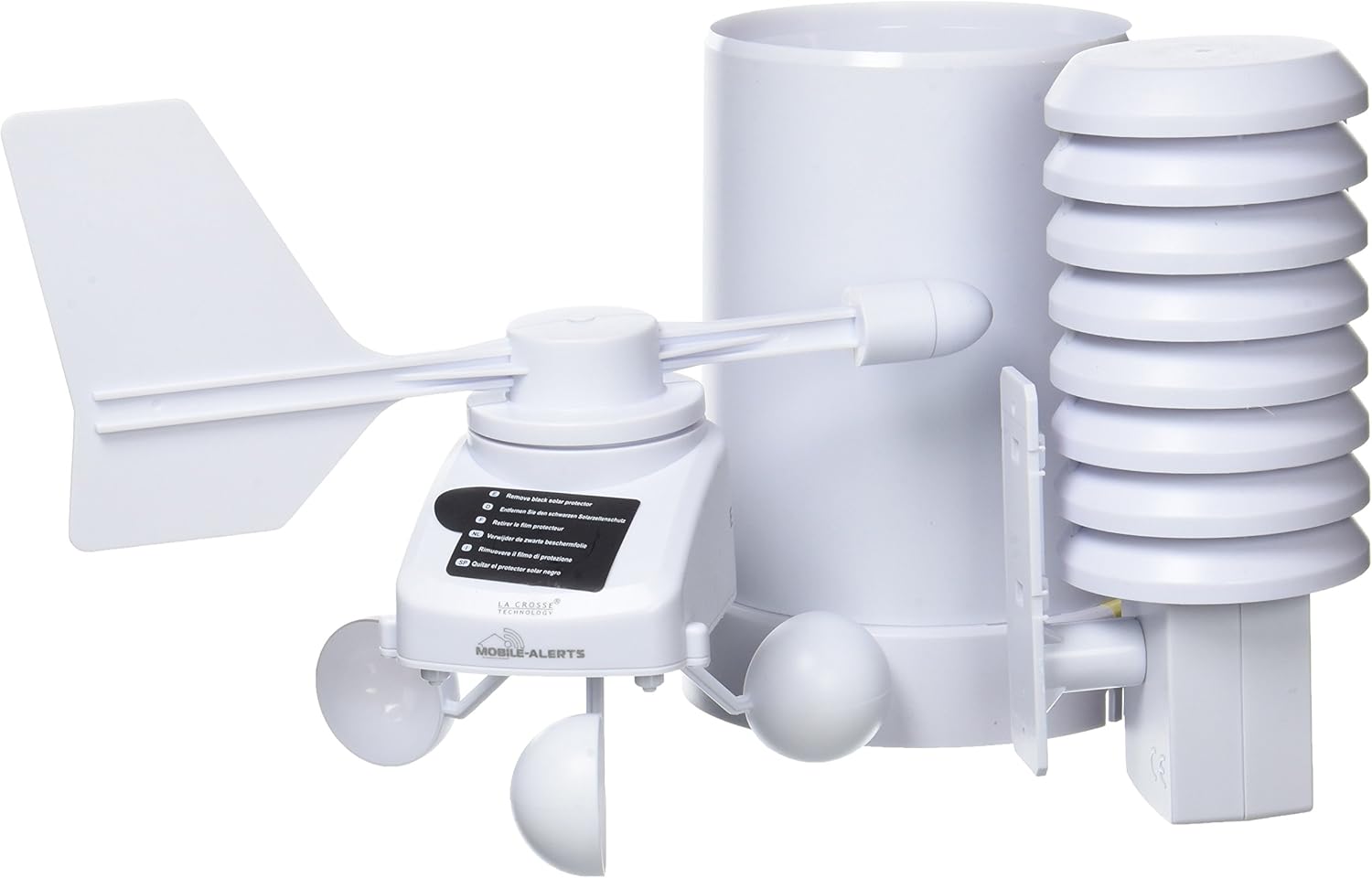 La Crosse Technology - Mobile Alerts Pro connected kit MA10065 with 2 thermo/hygro sensors, anemometer, rain gauge