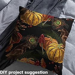 Pumpkin Fabric by The Yard, Bird Mushroom