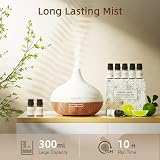 ASAKUKI 300ml Essential Oil Diffuser with 8 Oils 7 LED Lights Auto Shut-off view 2