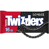 TWIZZLERS Twists Licorice Flavored Chewy Candy Bag, 16 oz | Licorice flavored TWIZZLERS Twists in a shareable bag for movie nights, parties and snack breaks.