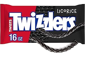 TWIZZLERS Twists Licorice Flavored Licorice Style, Chewy Candy Bag, 16 oz