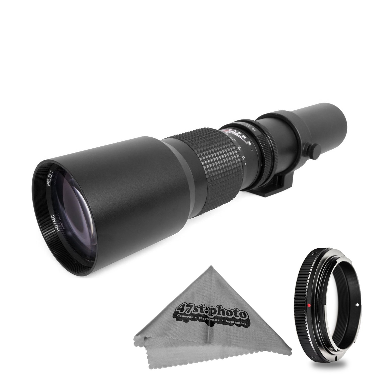 Super 500mm Manual Preset Telephoto Zoom Lens for Canon