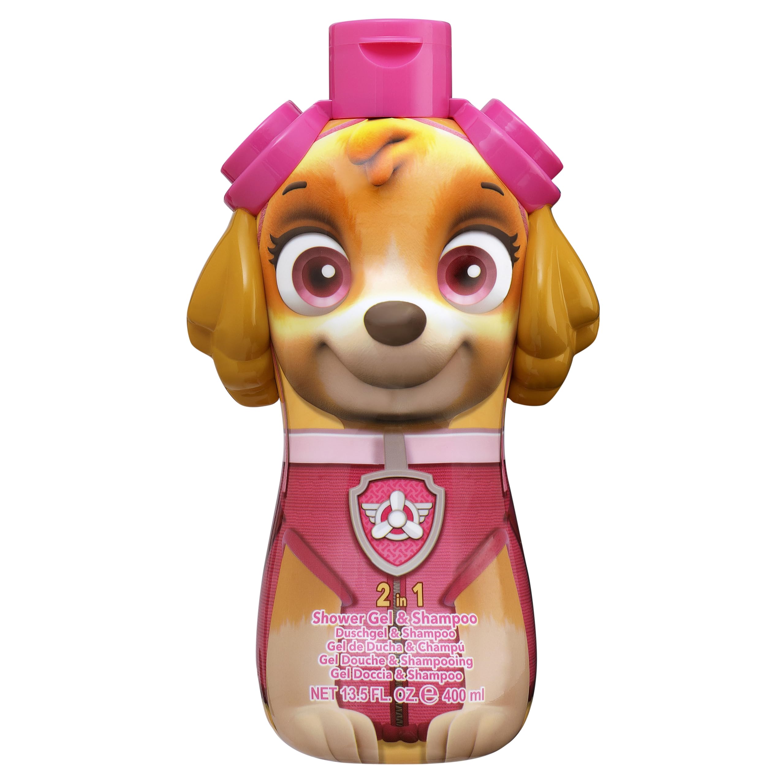 Paw Patrol Chase 2-in-1 Kids Hair Shampoo & Body Wash – 400ml (2D) | Fruity Floral Scent | Vegan, Paraben-Free, Natural | Hydrating & Dermatologically Tested Head-to-Toe Wash for Children Ages 3+