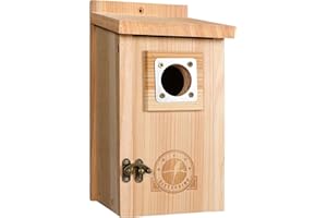 SISTERBIRD Bird Houses for Outside 1-1/2” Entrance Hole Cedar Birdhouses with Metal Guard Outdoor Bluebird Wren Swallow Finch Asssembly Required