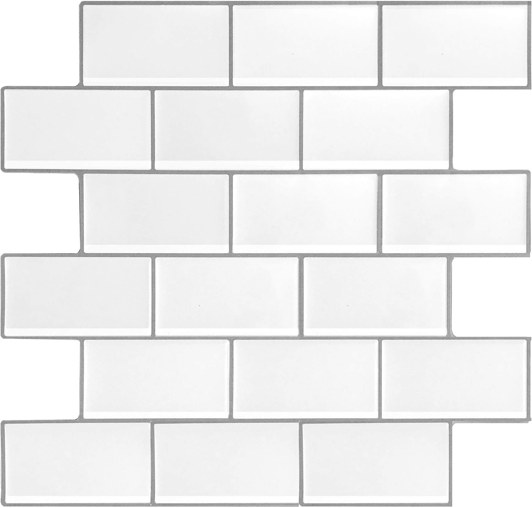 Vamos Tile Premium Anti Mold Peel and Stick Tile Backsplash,Self Adhesive Wall Tiles for Kitchen & Bathroom-10.62" x 10" (6 Sheets)