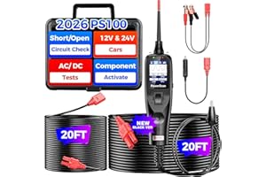 2026 Autel Powerscan PS100 Power Circuit Probe Tester, 12-24V Automotive Electrical System, Relay, Fuse, Ground Test Tool, Sh
