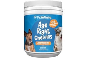 Pet Wellbeing Age Right Chewies for Dogs in their Prime & Senior Years - Daily Multifunctional, Support for Joint Mobility, Immune & Heart Health, Energy Levels - Veterinarian-Formulated 90 Soft Chews