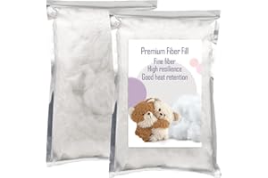 SHWAKK Polyester Fiber, 12.34oz Polyester Fiber Fill, Fiberfill for Crafts, Pillow Filling Stuffing, High Resilience Stuffing Fluff Fiberfill for Pillow Filling and Dolls DIY Projects (350g)