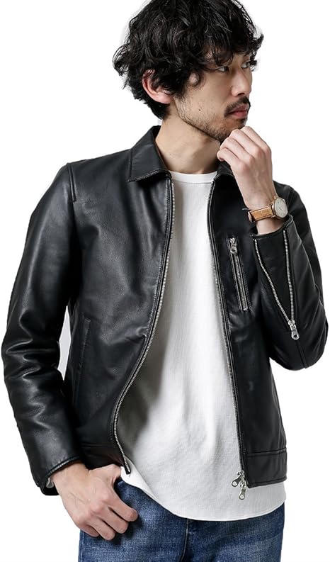 Amazon Co Jp ナノ ユニバース Nano Universe ｓｈｅｅｐレザー シングルライダース Xl ブラック Nano Universe 服 ファッション小物