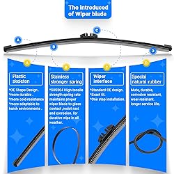 RAINTOK Windshield Wiper Blades Replacement for BMW