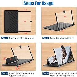 20" Screen Magnifier,3D HD Mobile Phone Magnifier