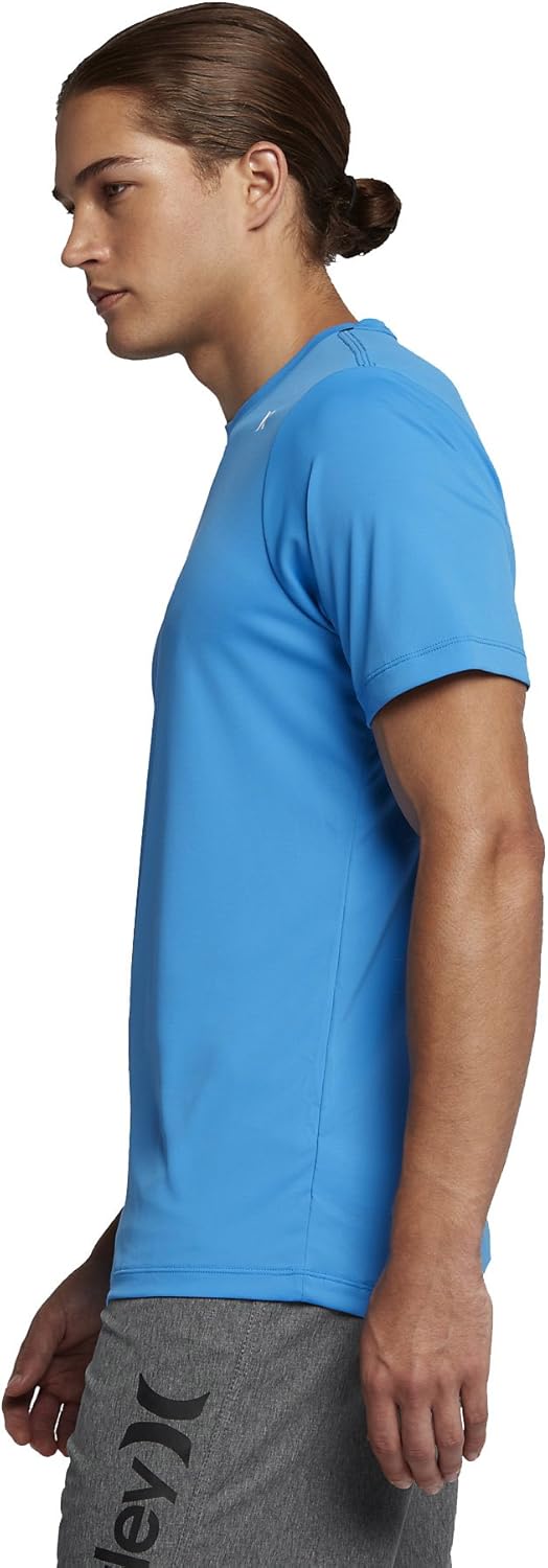 Hurley Men's Quick Dry Icon SS Tee, Light Photo Blue, Small: Clothing