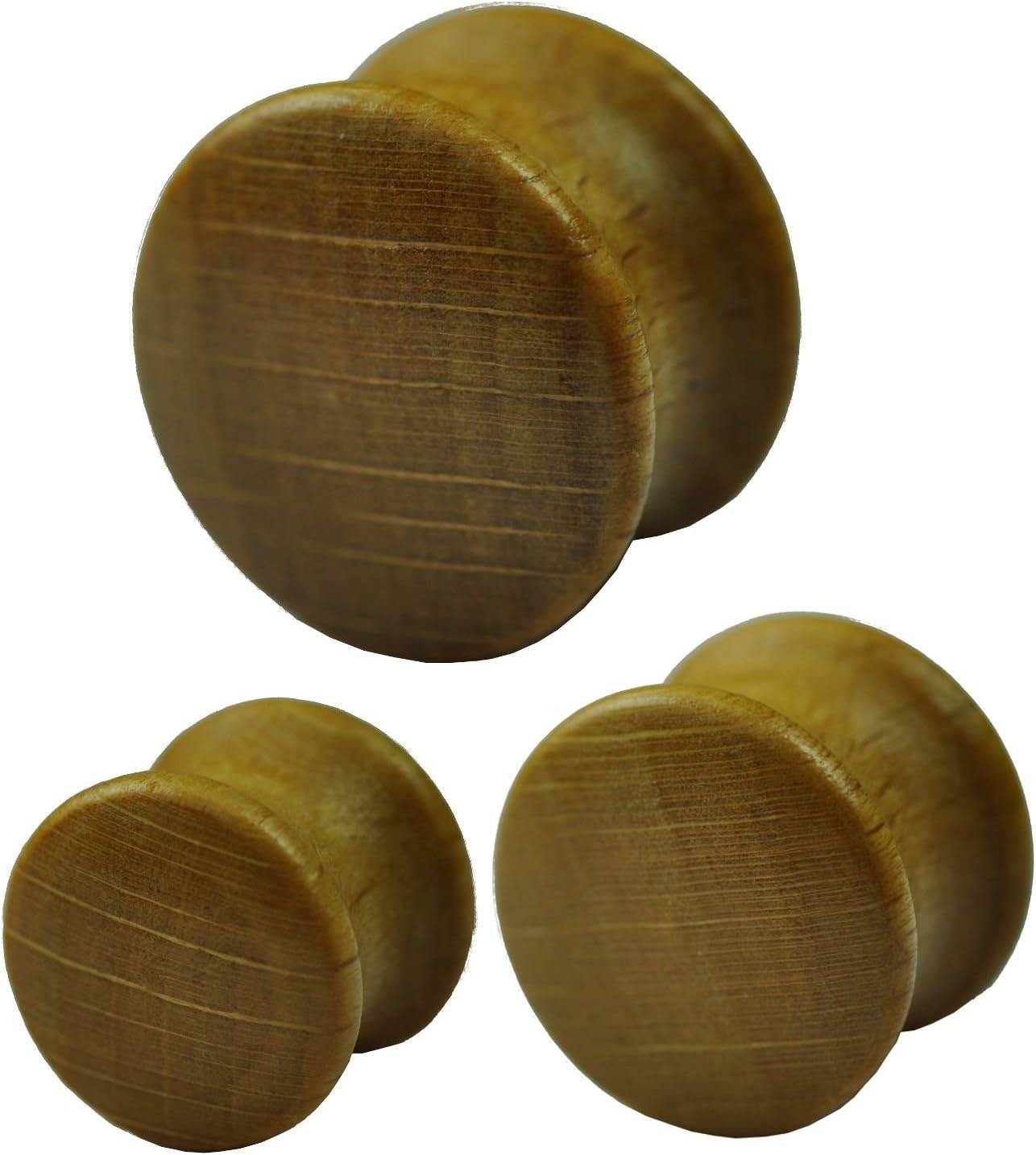 Carved Beech Wood Ear Plugs Wooden Smooth Flesh Tunnels Ear Stretching Choose Your Size!