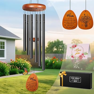 Winzwon Wind Chimes for Outside Garden Balcony Mother Gifts Mum Birthday