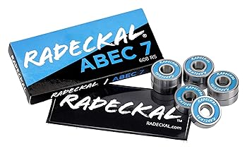 RADECKAL Blue ABEC 7 Skateboard Bearings (1 Set of 8)