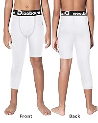 Dizoboee Youth Boys Compression Pants One Leg 3/4
