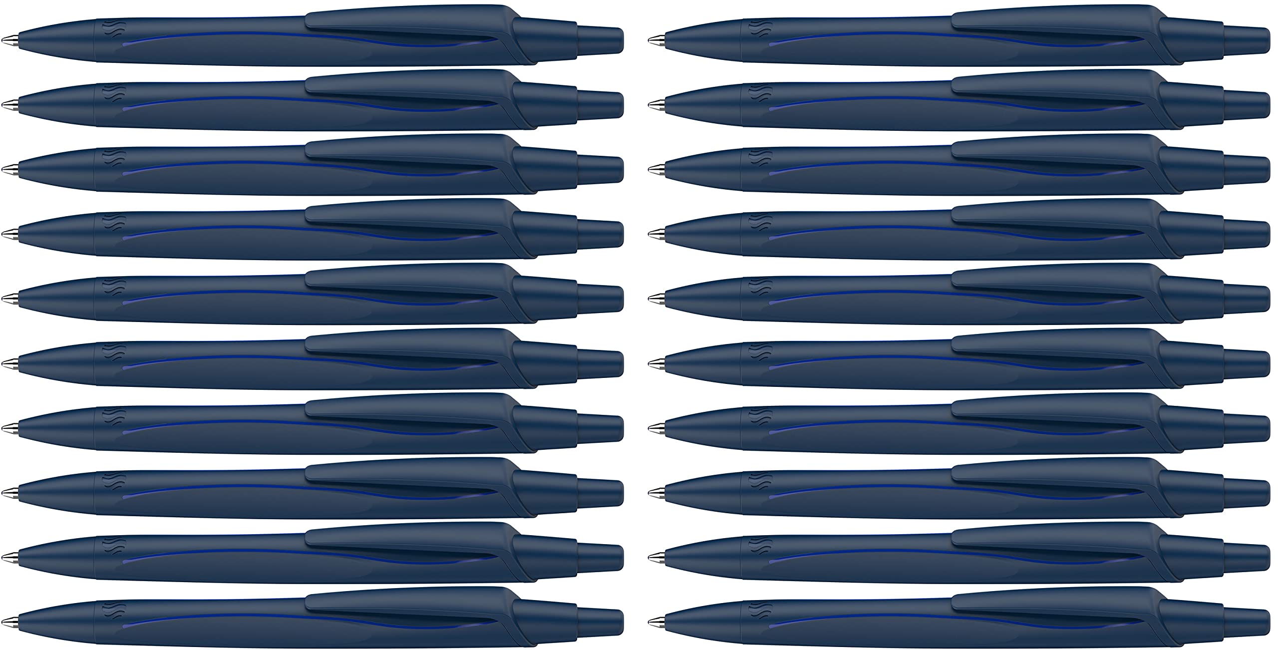 Schneider Reco Recycled Plastic Ballpoint Pen Blue Ink Pack of 20