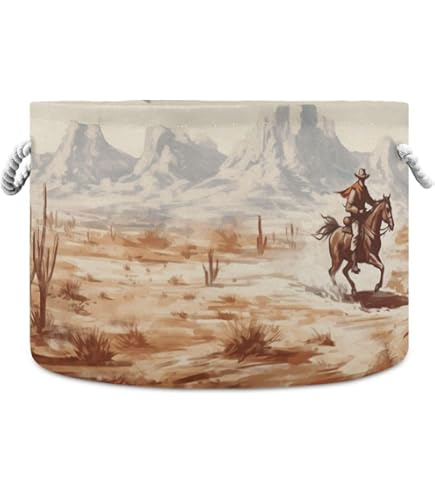 Cesta De Lavandería étnica Bohemia Nativa Americana, Color Marrón
