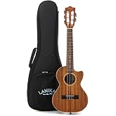 Lanikai, 5-String Ukulele, Black,Chrome,Clear (ACST-5CET)