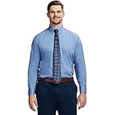 Izod Mens Big and Tall Dress Shirt Long Sleeve Wrinkle Free Stretch Button Down Collar