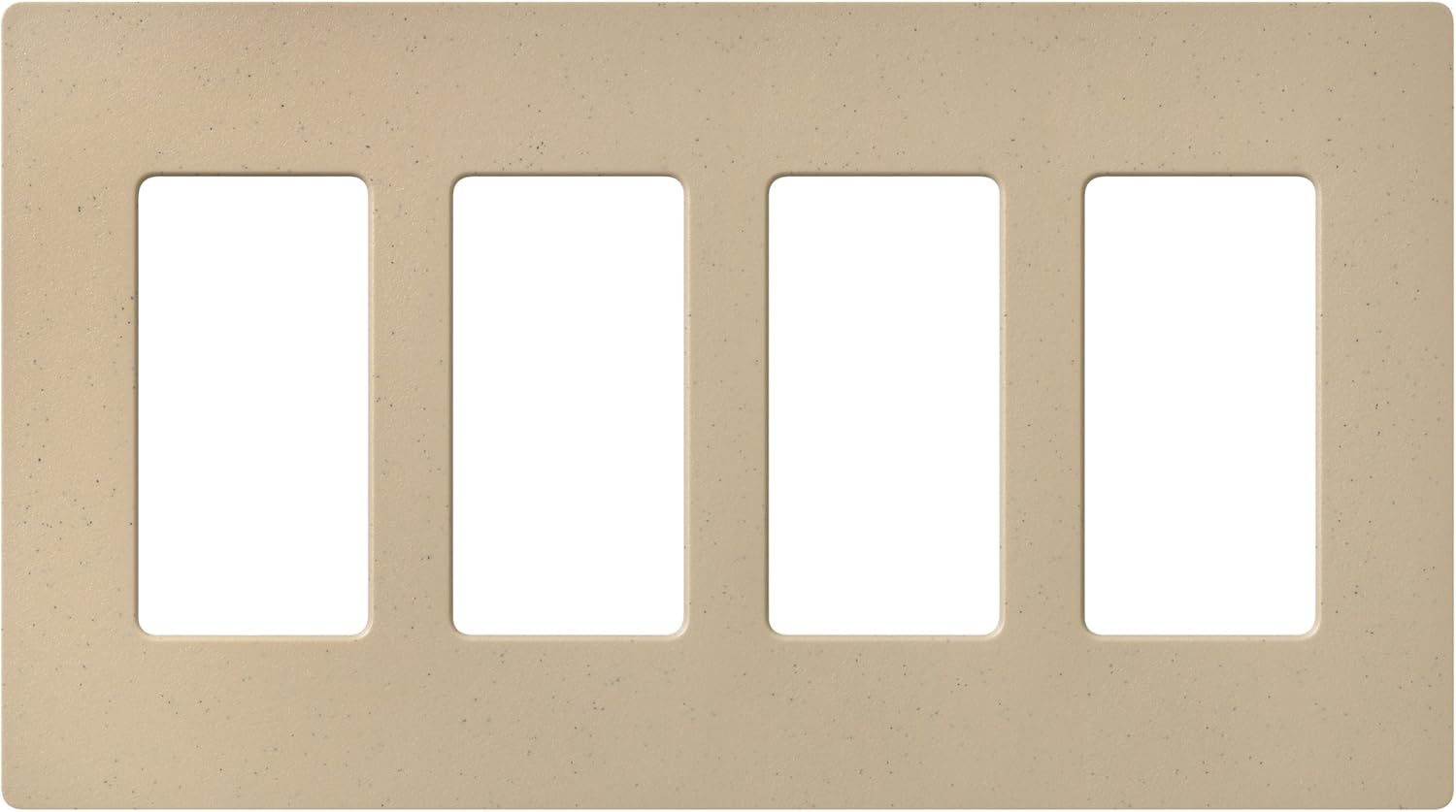 Lutron SC-4-DS Satin Colors 4-Gang Wallplate, Desert Stone