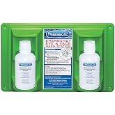 PhysiciansCare Wall-Mount Eyewash Station with Two 16 oz Bottles | Give workplaces, garages and workshops fast access to eye irrigation with two 16 oz eye wash bottles.