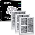 SEISSO LT120F Fresh Refrigerator Air Filter Replacement for LG, Compatible with Kenmore - Freshen up Refrigerator Air, Absorb Odors - 3 Packs