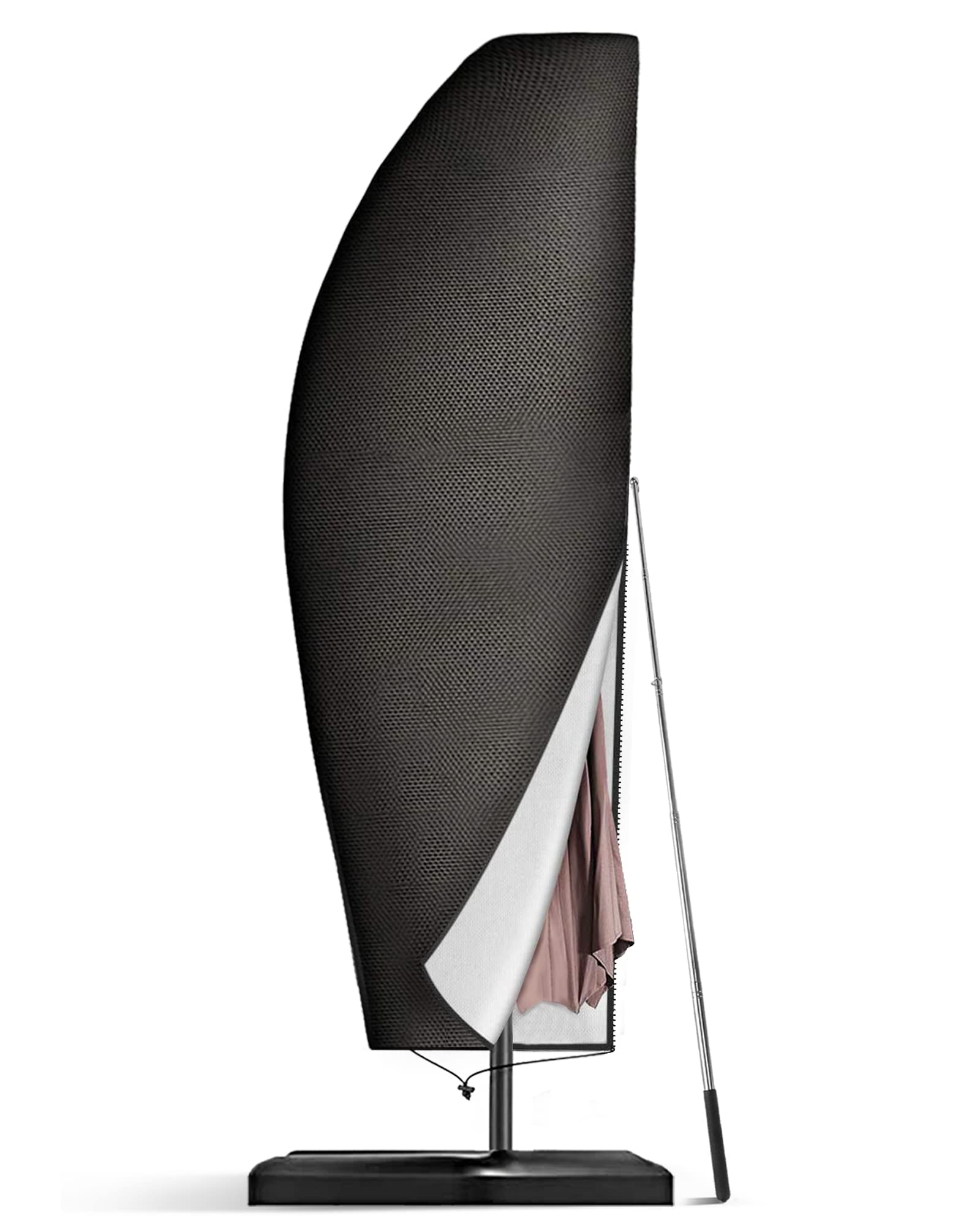 Seydrey Waterproof Parasol Cover,420D Cantilever Cover,Outdoor Garden Umbrella Use, Weatherproof UV-Anti Wind Snow Proof for 2-4 m Cantilever Parasol (280 x 30/81/ 45 cm)