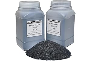 HDONGANY 4 LBS Rock Tumbler Grit Step 1 -Coarse Grit(60#), for initial tumbling, Compatible with Any Brand Tumbler Stone Polisher,Rock Polisher,Tumbler Media Grit,Rock Polishing Grit Media (STEP1 - 4LB)