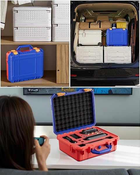 TANREGINAL HARD CARRYING CASE FOR NINTENDOO SWITCH 2 , PORTABLE SWITCH 2 PROTECTIVE CASE FOR NINTENDOO SWITCH 2 CONSOLE AND ACCESSORIES —「ALL IN ONE PLACE，CLASSIC RED-BLUE，COMPACT INTERNAL STRUCTURE」