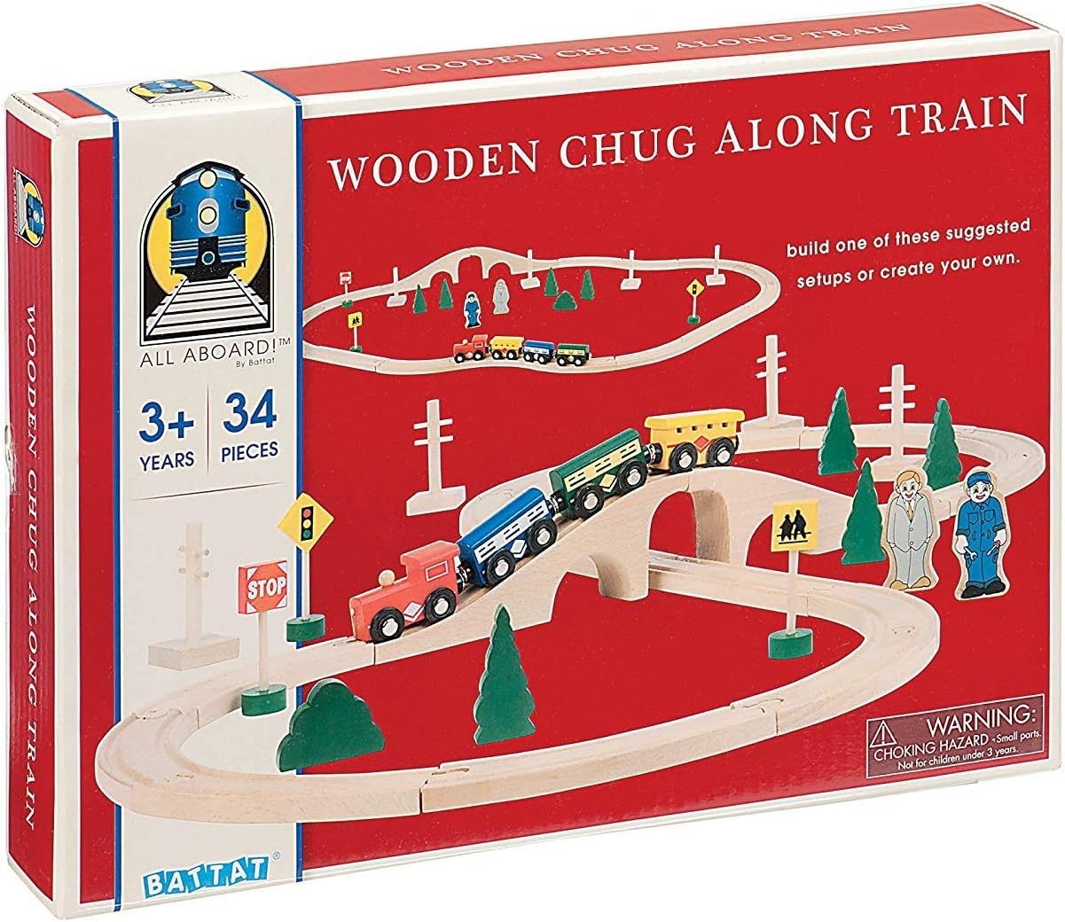 all aboard wooden train table