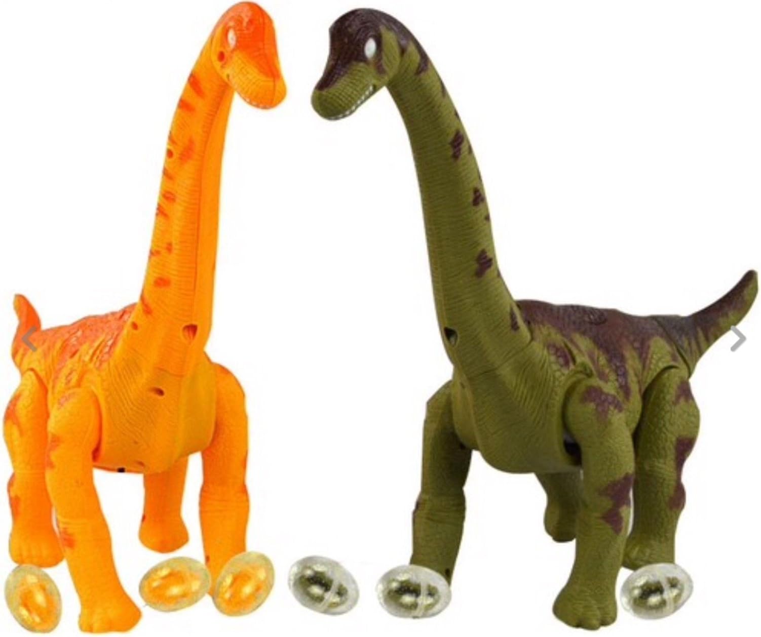 DEALBOX Battery Operated Dinosaur Brachiosaurus egg Laying Projection Toy Roaring sound and walk 2 Colour