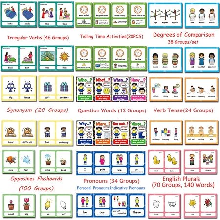 Wanto 46 Gruppen Satz Unregelmassige Verben Montessori Englisch Word Pocket Flash Card Spielkarte Englisch Lernen Lernspielzeug Fur Kinder 9 Satz Amazon De Kuche Haushalt