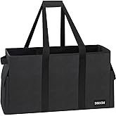 DSDCDJ Sturdy Extra Large Utility Tote Bag with Hard Bottom & Sides, Heavy Duty Grocery Tote Bag, Thirty One Utility Tote with Handles for Shopping, Beach, Picnics, Camping, Car (22.5"x11"x12")