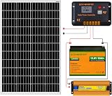 ECO-WORTHY 120W Solar Power System Kit 12V Off Grid RV Motorhome Battery view 2
