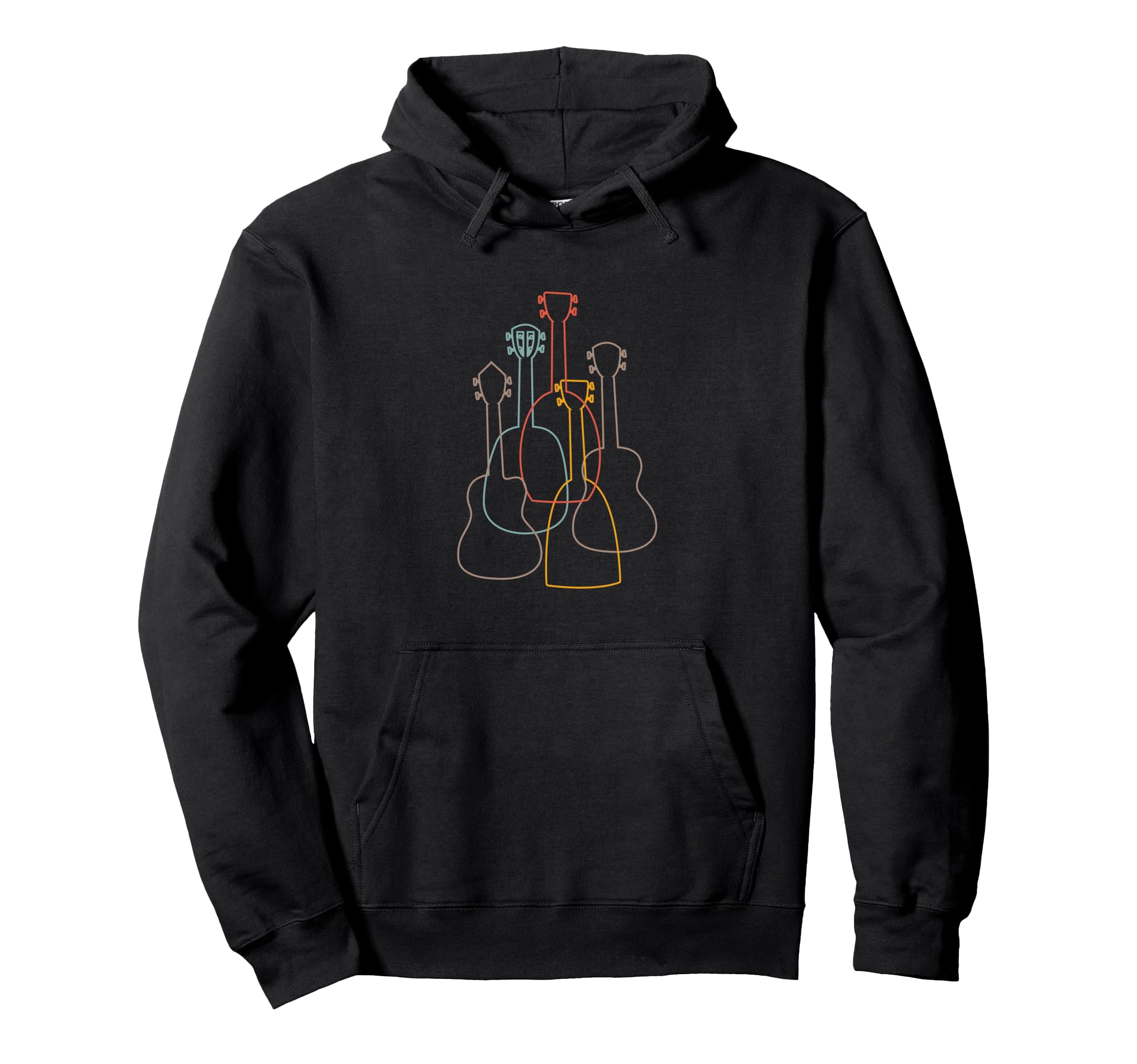 Ukulele Gift with Uke Silhouettes Pullover Hoodie