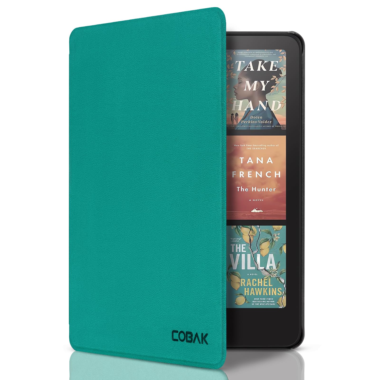 CoBak Case for All-New 7" Kindle Paperwhite(12th generation–2024)/Colorsoft Signature Edition(1st gen–2024)/Signature Edition(12th gen–2024) - PU Leather Cover with Auto Sleep/Wake, Jade