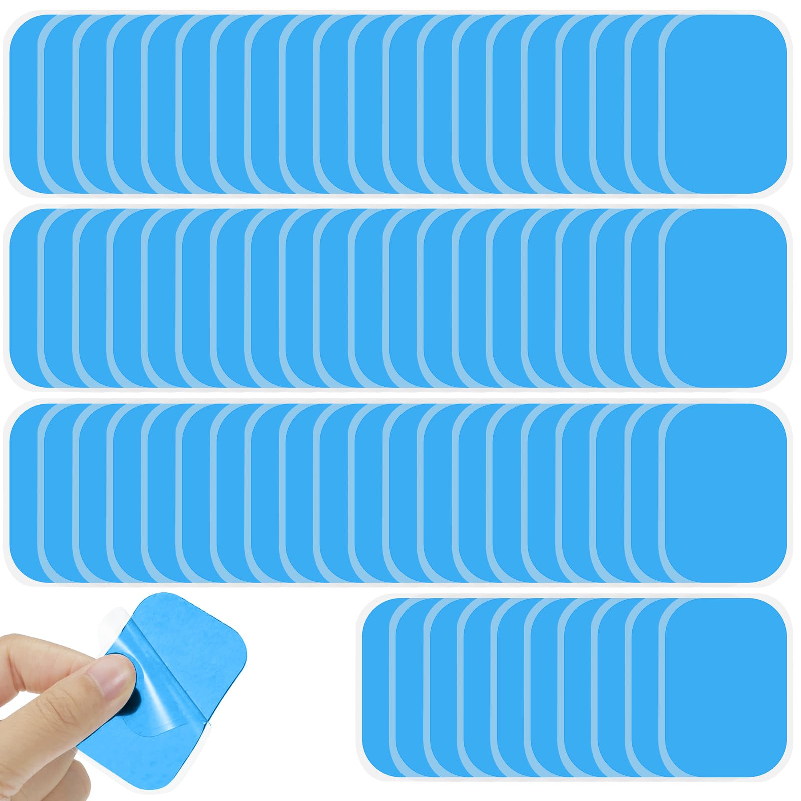 Scettar 70PCS Abs Trainer Replacement Gel Pads, Hydrogel Pads Conductive Gel Toner Pads for Abs Trainer Muscle Stimulator and Ems Devices