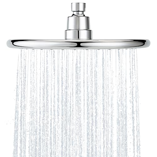 BOPai 9 Inch Rainfall Shower Head - Air In Take Water Saving Rain Showerhead, Chrome
