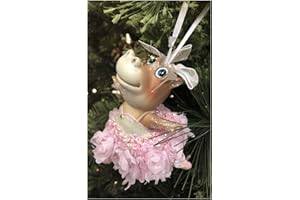 ARTISTIX CHRISTMAS SHOPPE Ballerina Christmas Ornament Figurines Animals - Variations Include Hippo Ballerina, Snowman, Elephant and Pig Ballerina (Hippo Ballerina Girly Girl)