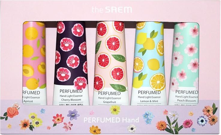 Amazon ハンドクリーム ギフト 女性 人気 ザセム パフュームハンド 5本 ギフトセット パフュームハンド ライトエッセンス5本 ザ セム The Saem ギフトセット 通販