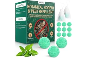 PESTXDROPS Mouse Rats Repellent 14 Pack, Peppermint Oil Moth Balls for Mice Rodent Deterrent, Natural Pest Control Pouches for Roaches, Ant, Cockroach, Spider, Safe for Humans & Pets, Indoor and Outdoor Use